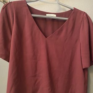 Burgundy - 100% polyester - Aritzia Blouse